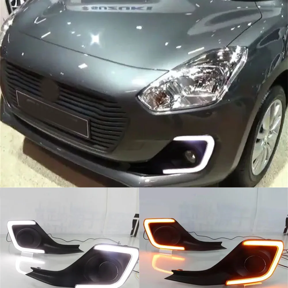 

Car Accessories Daytime Running Light For Suzuki Swift LED DRL For Fog Light With Singal Light 2018 2019 Daylight Driving Lamp