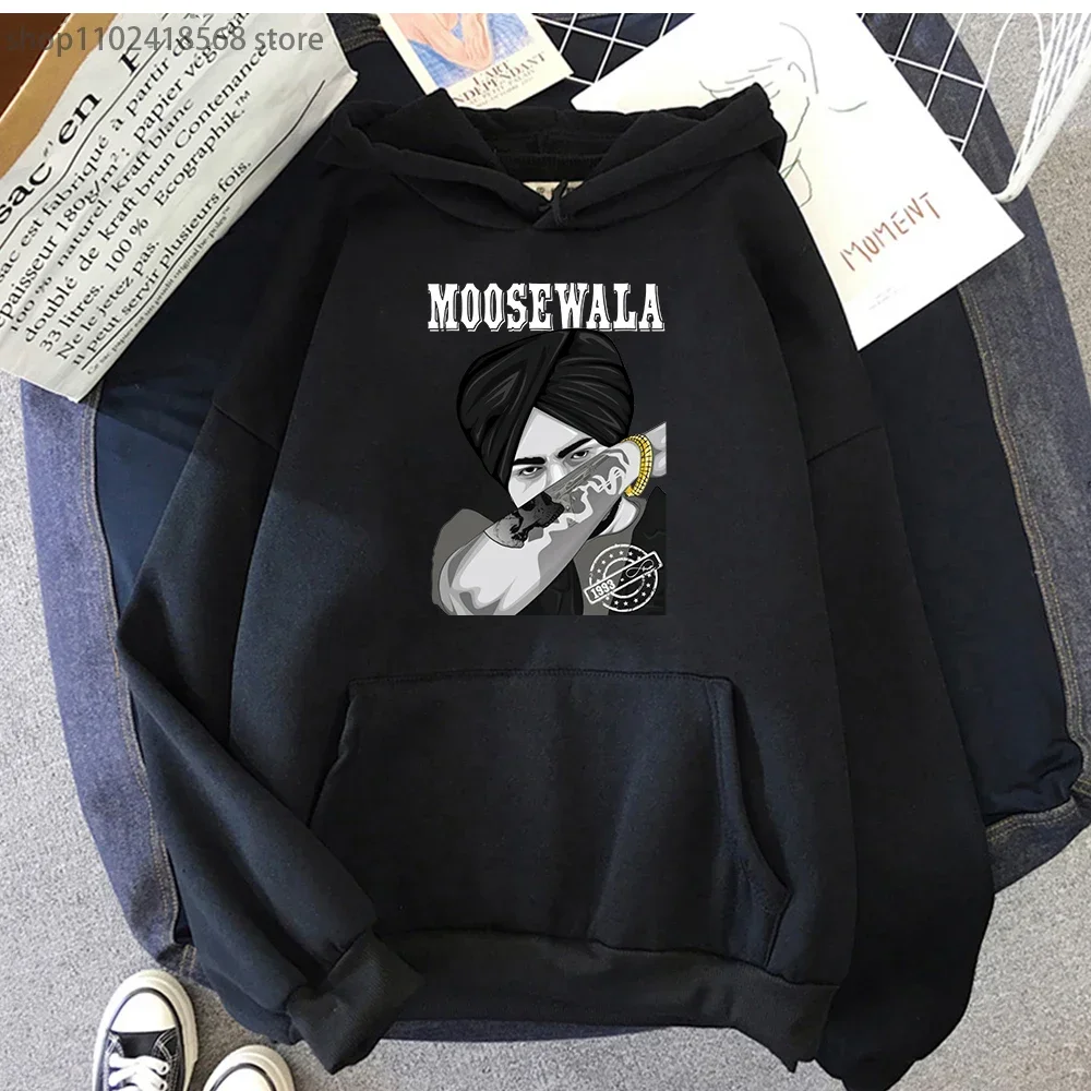 Sidhu Moose Wala Men Hoodies Long Sleeve Indian Rapper Sweatshirt Hip Hop Streetwear Women O-neck Casual Female Tops Harajuku