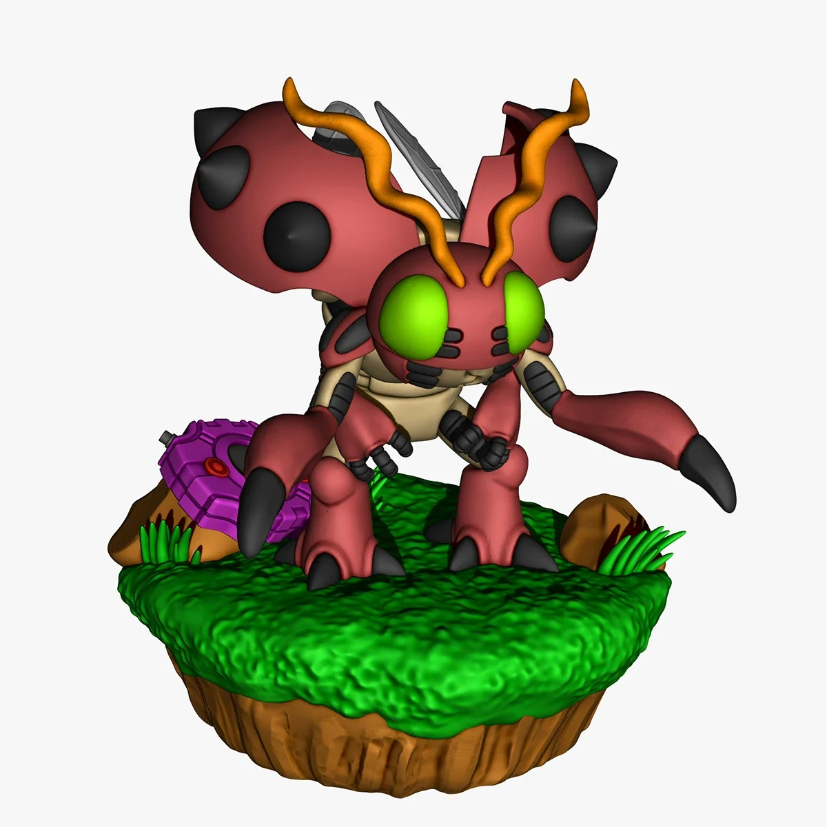 

Модель для кастомизации 15 см: Игрушка-модель Tentomon Digimon Adventure, 3D-печать, GK-качество