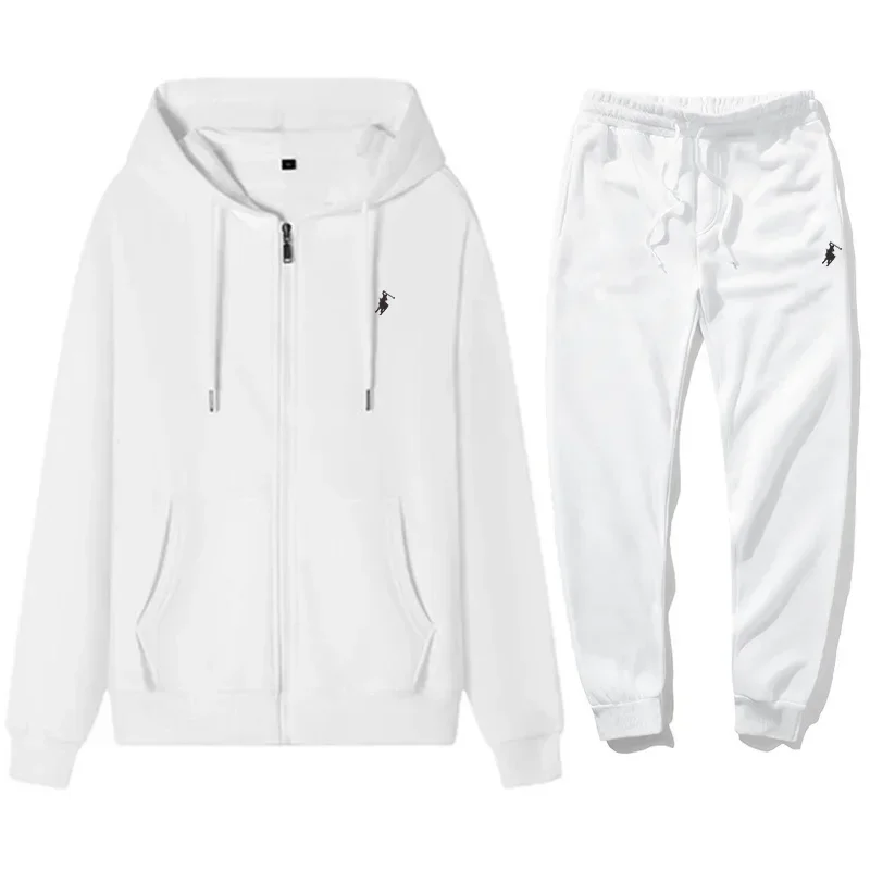 2026 Men's Classic Hoodie Sport Pants Set Autumn Winter Warm Casual Fitness Tracksuit Warmth Jogging Sportswear Outfit Clothing