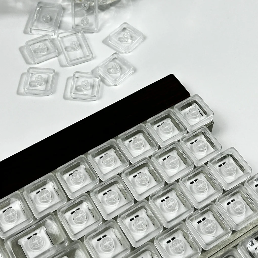 

Незагравированная прозрачная механическая клавиатура из материала LCK PC, ультратонкие колпачки для клавиш с низкой осью