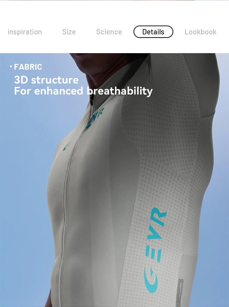 EVR Sommer Herren Radsport-Kurzarmtrikot Outdoor Rennrad-Bekleidung Hochelastisch und Schnelltrocknend Mountainbike-Radtrikot – Detail 11