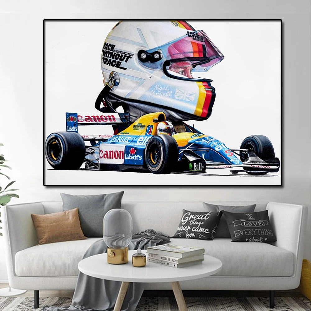 Sebastian Vettel 2022 Formula-1 Williams Canvas Painting Poster Wall Art Print Picture For Living Room Office Decoration Gift