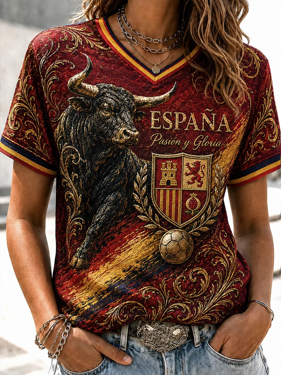 2026 Edition Spanish Fans Football Training T-shirt - 3D Printed - Fashionable and Comfortable - Family-Pleasant Clothing