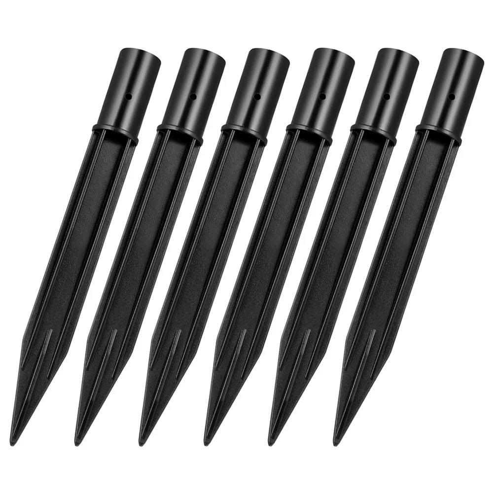 6 Pcs Lawn Lamp Solar Lights Stakes Outdoor Spikes for Lamps Replacement Abs Metal Ground Plastic