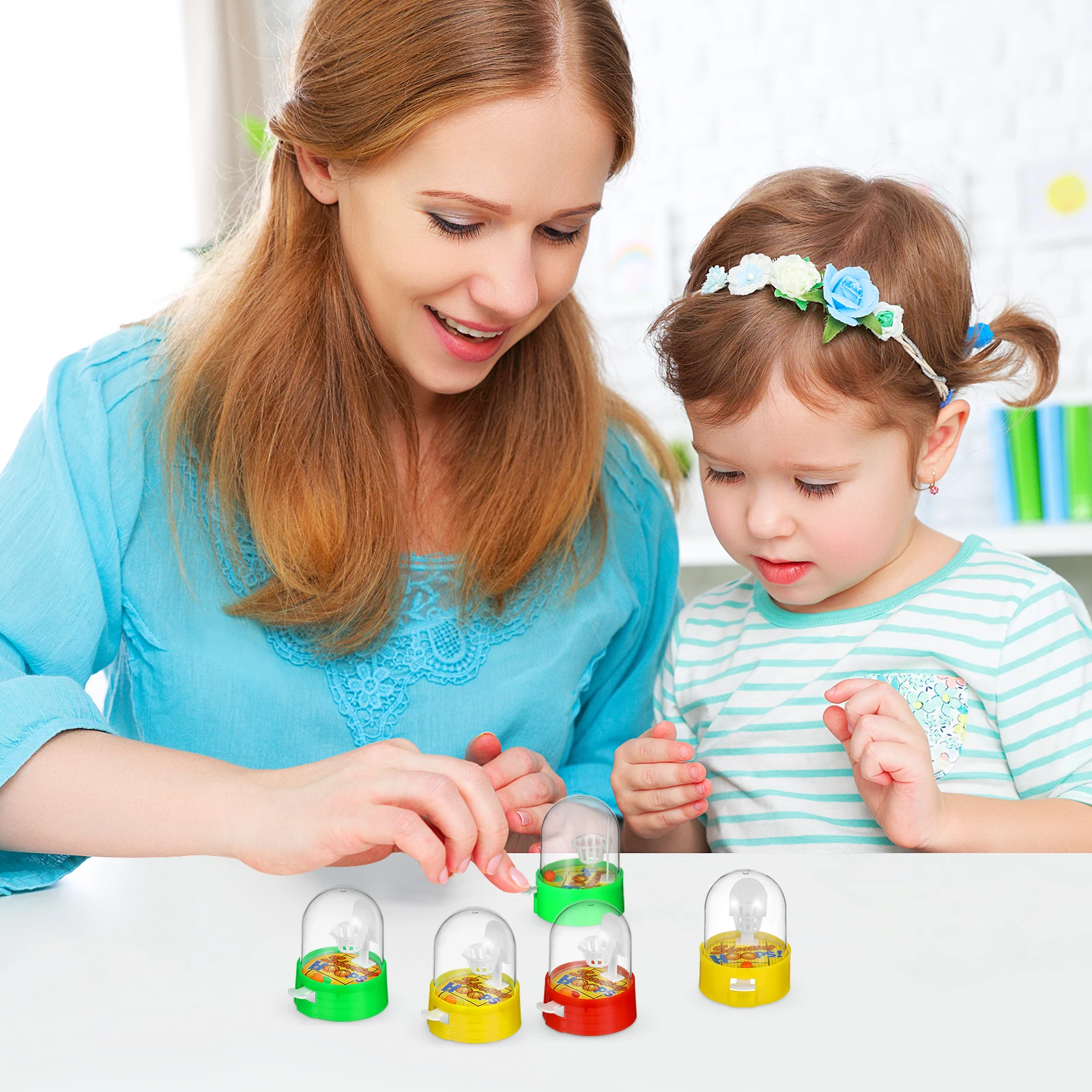 20 Pcs Fingertip Shot Machine Mini Basketball Desktop Miniature Plastic Kids Sports Toys