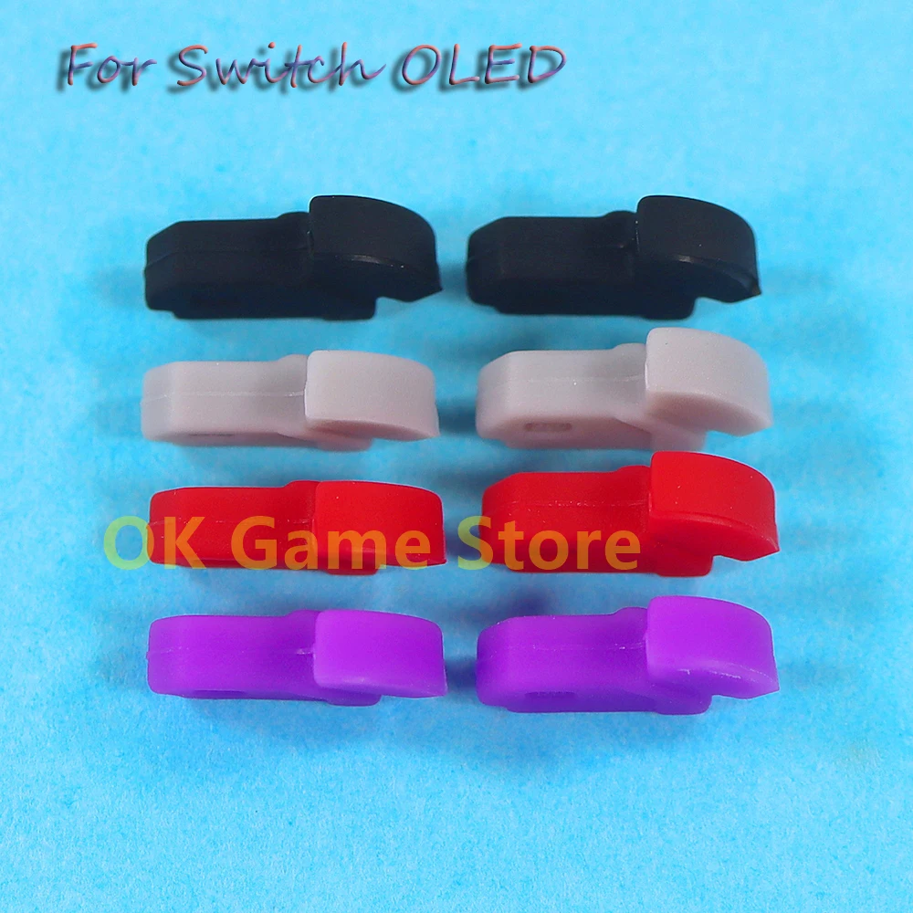 1Pair For Nintend Switch OLED Feet Pads Silicon Rubber Pad For NS OLED Host Anti-skid Rubber Plug Cover Game Console Replacement
