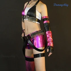 LoL Anime Jinx Outfit Cosplay Costume Wig Game Jinx Halloween Party Clothes Full Halloween Cosplay Costume Shorts