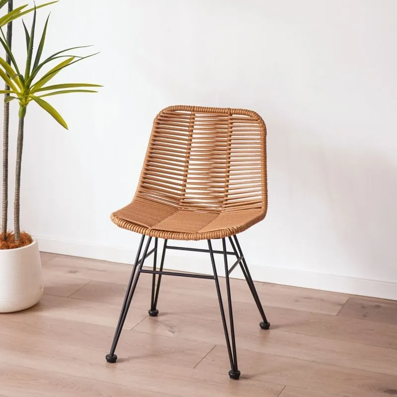 Rattan Chair Southeast Asian Style Nordic Home Simple Dining Chair Bedroom Balcony Coffee Leisure Homestay Chair