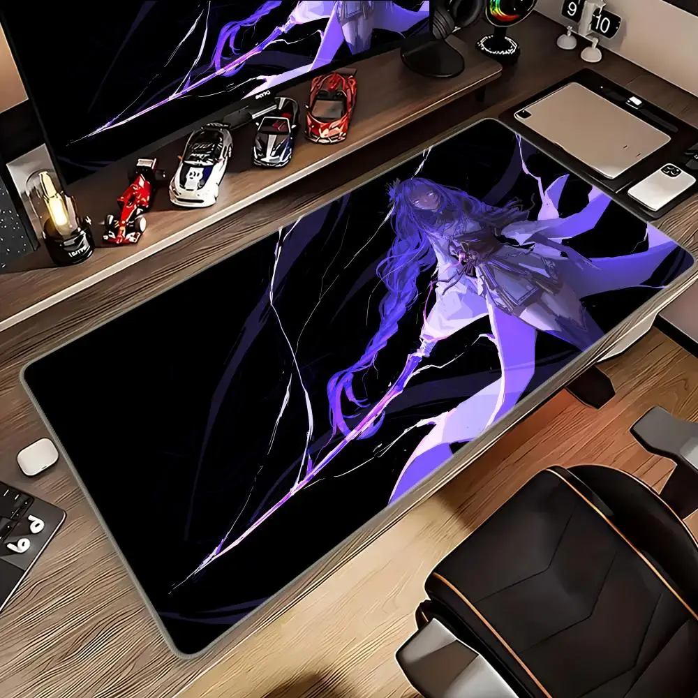

China Genshin impact Raiden Shogun Anime Games style patternsOffice Computer Desk Mat Table Big Mouse Pad Laptop CushionNonslip