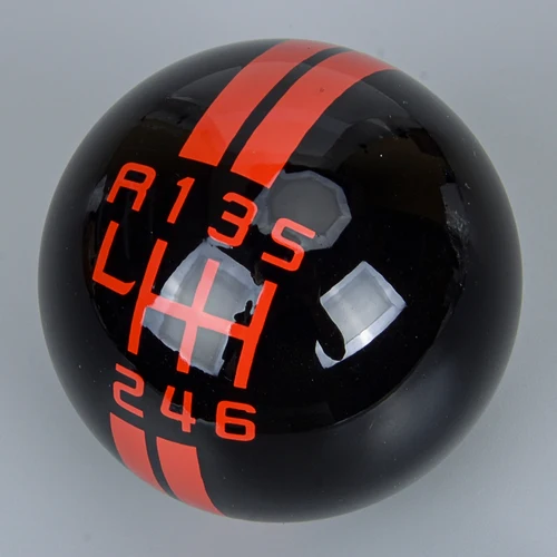 Perilla de palanca de cambios Manual de 6 velocidades, bola redonda apta para Ford Mustang Shelby GT 500 Cobra MT