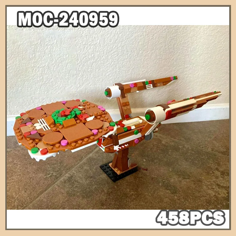 

MOC-240959 Space War Series Hot Building Block Gingerbread Scene Simulation Puzzle Toy Creative Brick DIY Christmas Gifts 458PCS