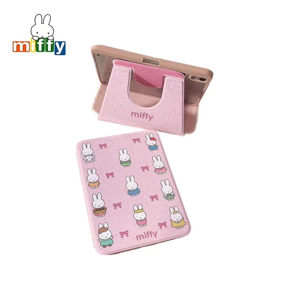 

Miffy Rabbit Ipad Stand Is Foldable Cartoonish Adorable Suitable for The Entire Ipad Series of Anti Drop Tablet Cases