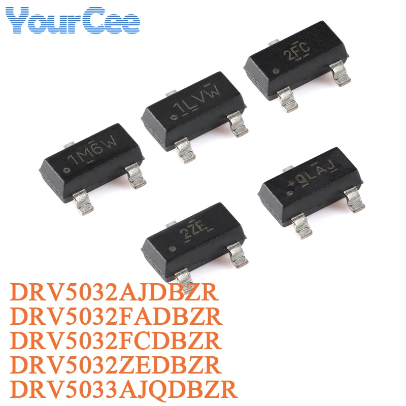 10 uds/5 uds DRV5032FCDBZR DRV5032FCDBZ DRV5032 SOT-23-3 Sensor de efecto Hall Digital a presión Chip IC DRV5032AJDBZR DRV5032FADBZR