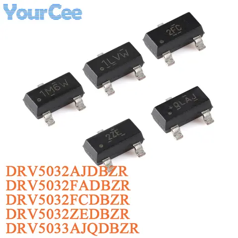 10PCS/5PCS DRV5032FCDBZR DRV5032FCDBZ DRV5032 SOT-23-3 Digital Snaping Hall Effect Sensor Chip IC DRV5032AJDBZR DRV5032FADBZR