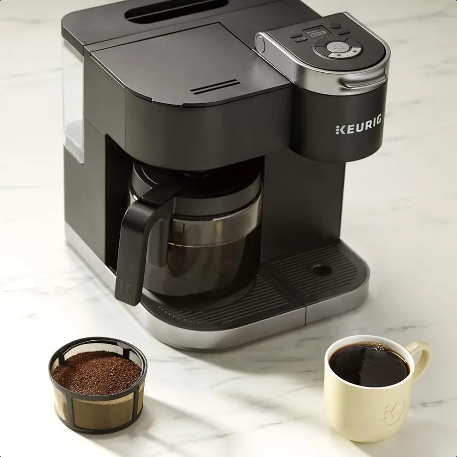 2 szt. Filtrów wielokrotnego użytku do kawy mielonej kompatybilnych z ekspresami Keurig Essentials i KDuo, tylko 812 filiżanek, koszyk z siatki na kawę mielonej, ekologiczny