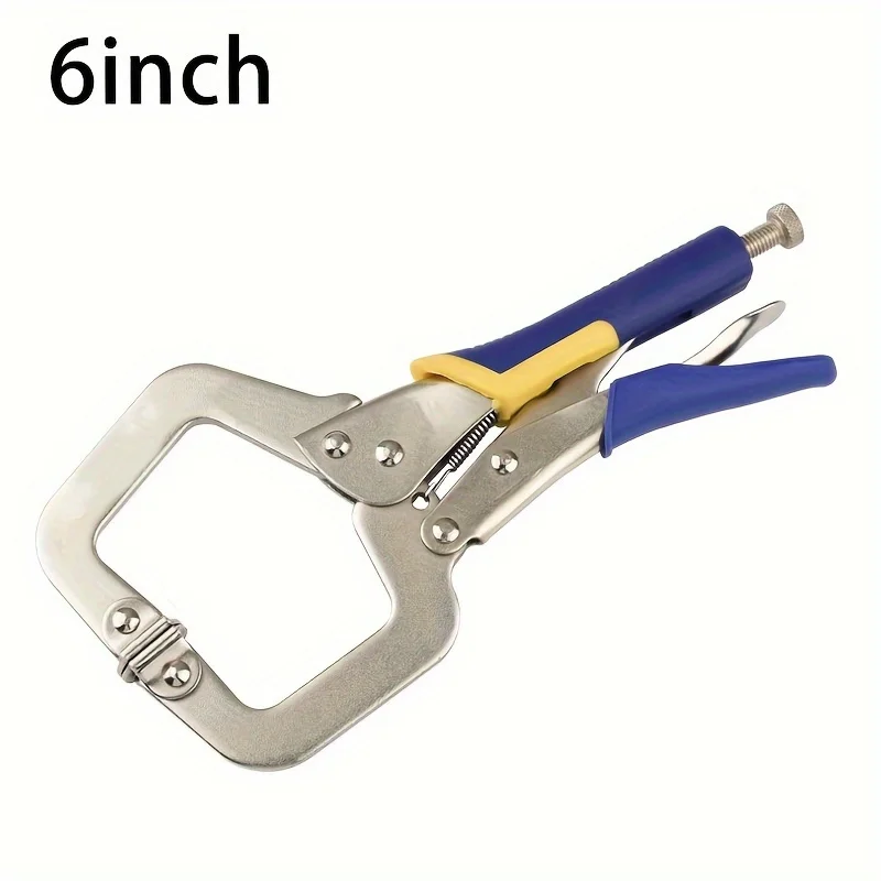 1pc Heavy Duty 6in Metal Face Clamp for Woodworking and Welding - Adjustable C- clamp Pocket Hole Locking Pliers Set