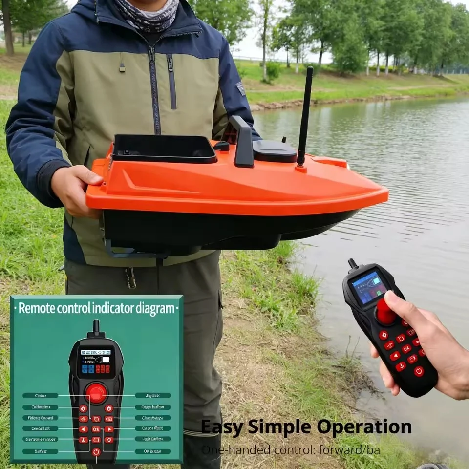 

500M Distance 1.5KG Loading GPS Fishing Bait Boat Electronic Anchored Cruise Control RC Nest Bait Boat Outdoor Sports Fishing To