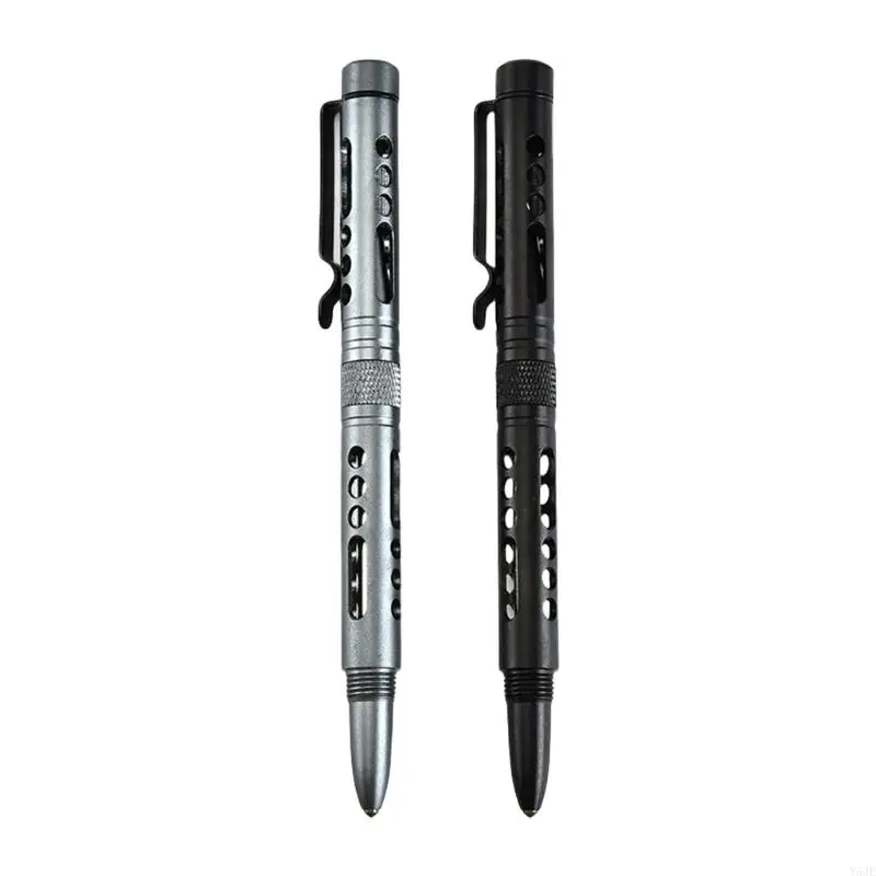 

Y5JE Aluminum Ballpoint Pen Business Pen with Metal Pocket Clip for Outdoor