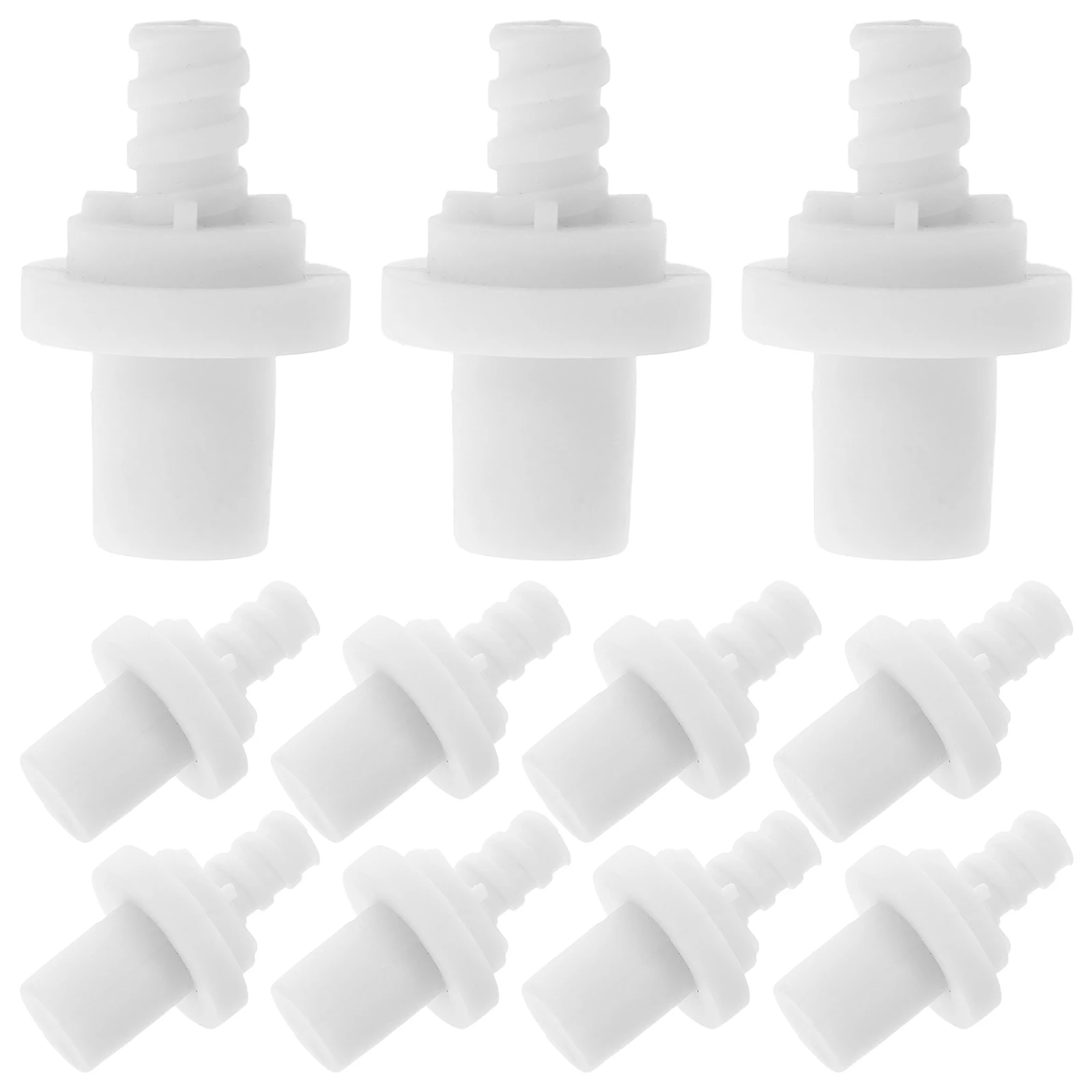 

20Pcs Toilet Brush Handle Connector Spiral Design Selflocking Easy Attachment Sturdy Material Bathroom Accessories