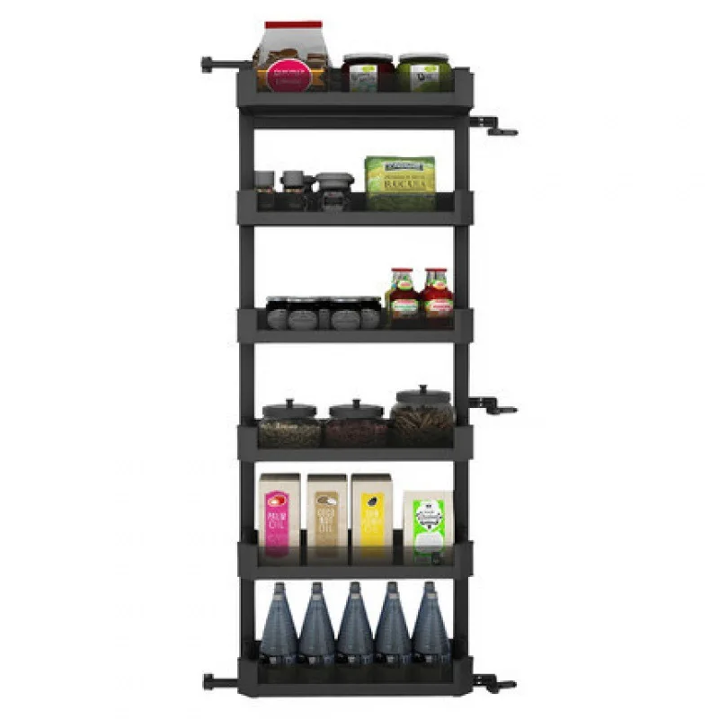 Source Factory Kitchen Cabinet Door Panel Hanging Basket Aluminum Alloy High Deep Side Basket Snack Storage Pull Little Monster