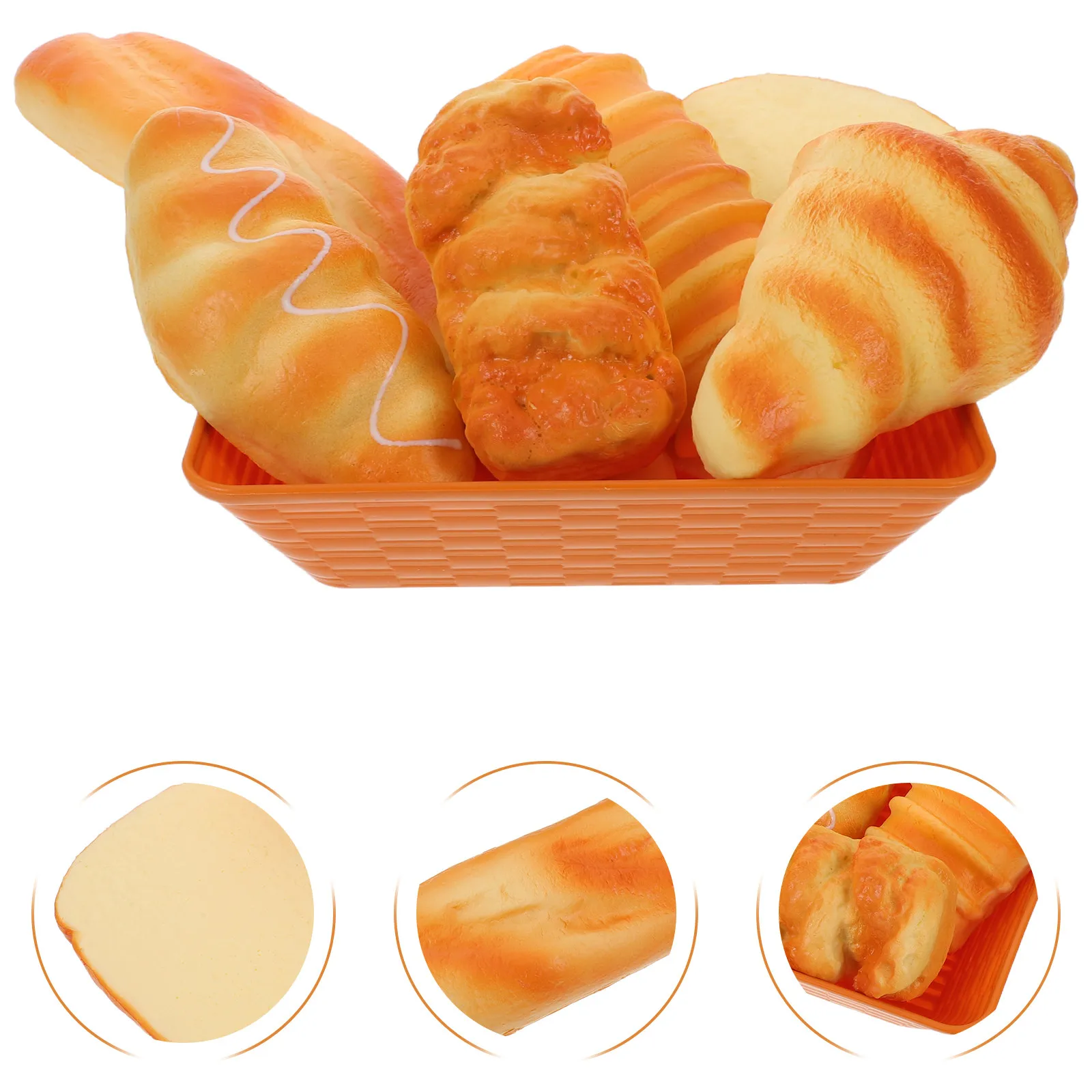 

Набор из 7 реалистичных имитаций хлеба: искусственные булочки и круассаны из полиуретана, мягкие, медленно восстанавливающие форму, реквизит для имитации еды