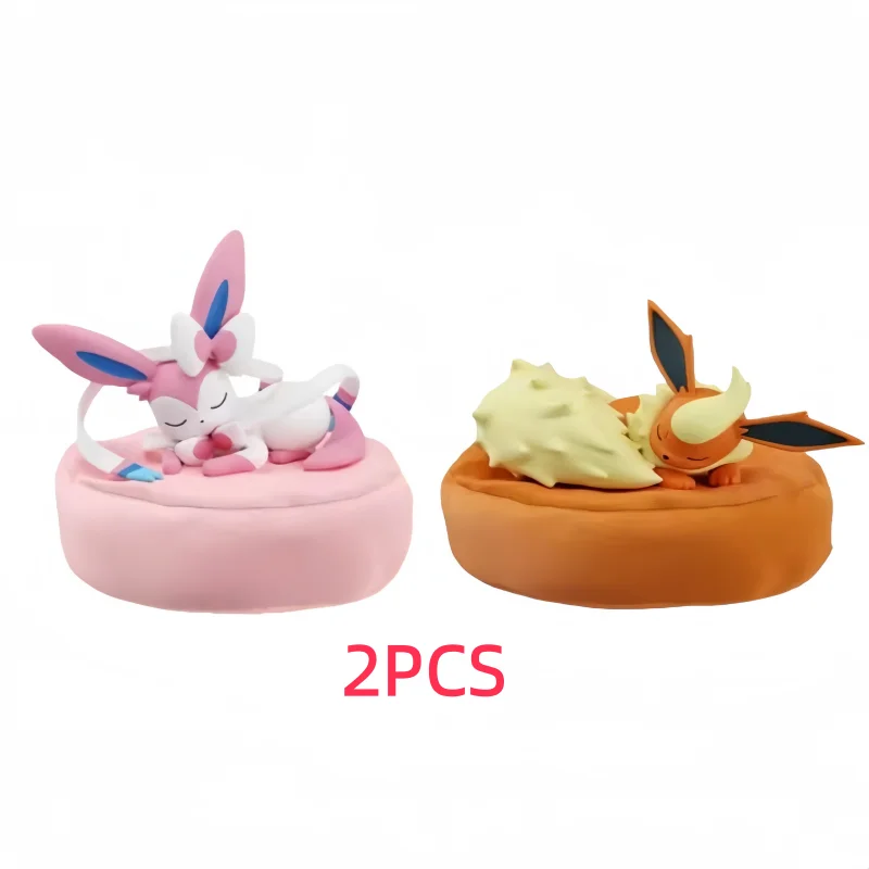 Hot Sale Pkm Eevee Sleeping Position Series Blind Box Sylveon Umbreon Flareon Jolteon Anime Desktop Decoration Model Toy Gift image 3