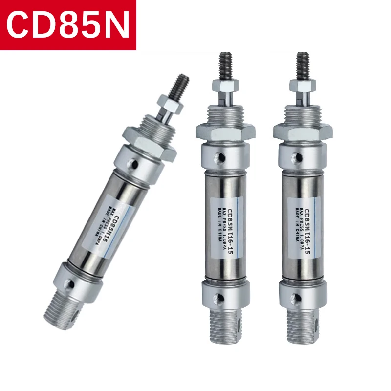 CD85N Mini Air Pneumatic Cylinder  Stainless Steel Double Acting CD85N10/16/20/25-15X30X40X60X75X80X100-C