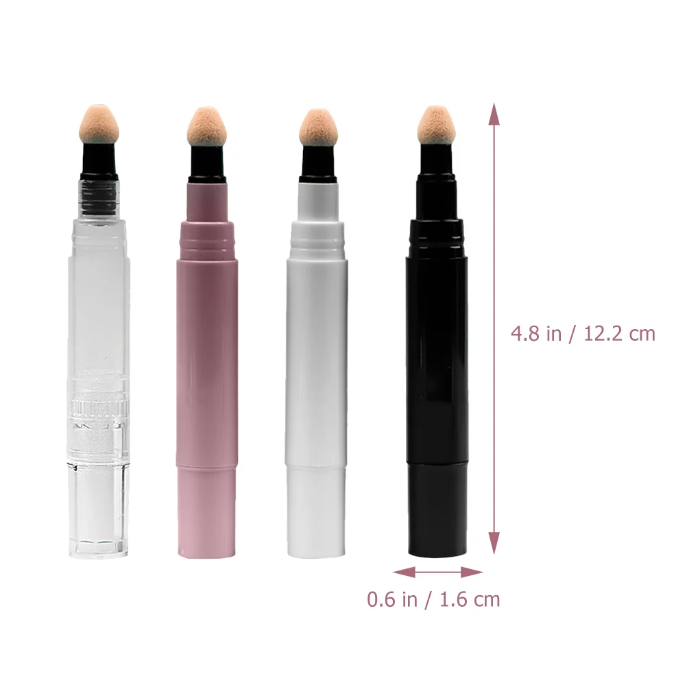 4 ชิ้น Blush Dispenser ลิปกลอสขนาดเล็กคอนเทนเนอร์สีเปล่า Blusher ผู้ถือ Simple ขวด