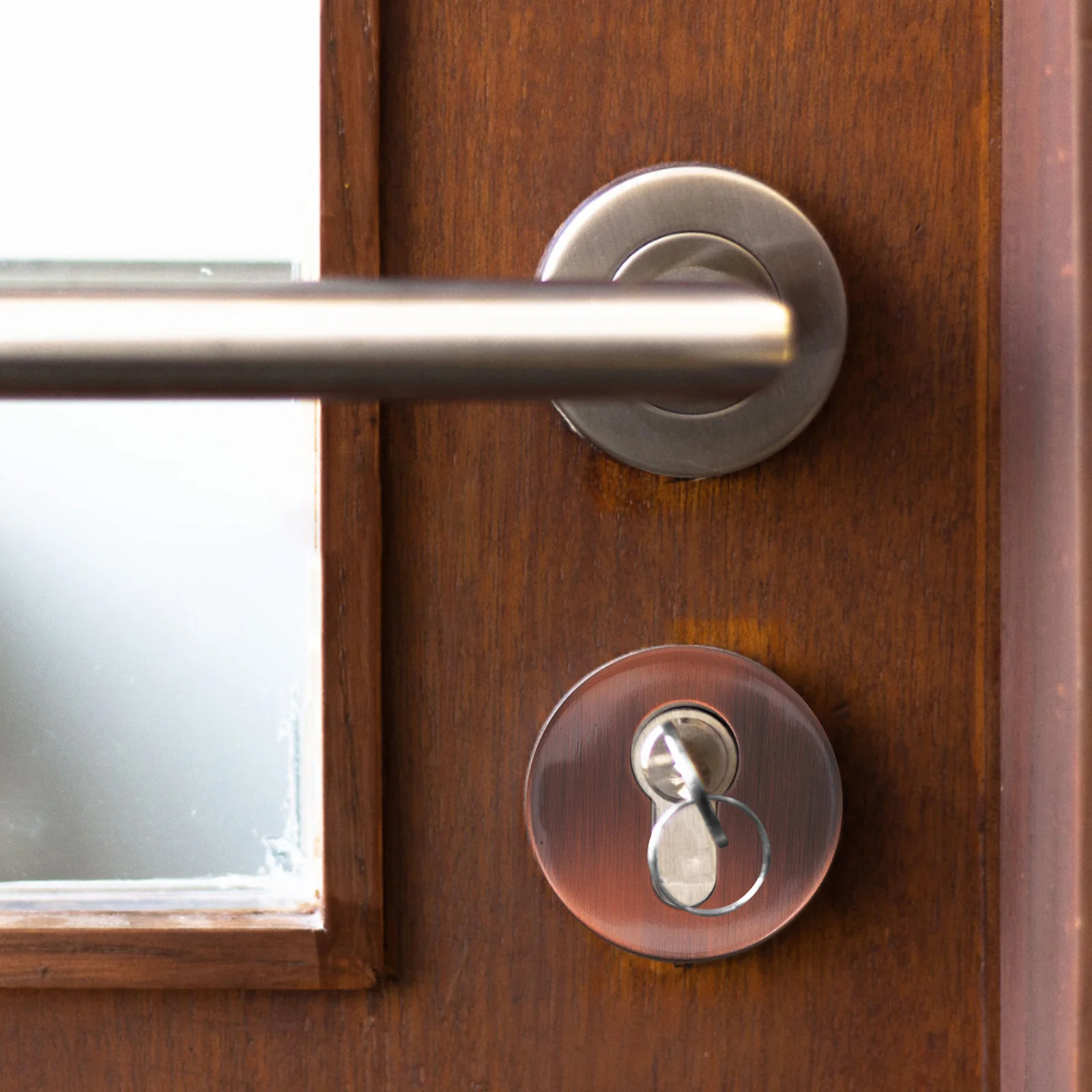 غطاء ثقب المفتاح من الفولاذ المقاوم للصدأ غطاء قفل الباب الأنيق لملحقات بوابة المنزل وأثاث الخزانة #5