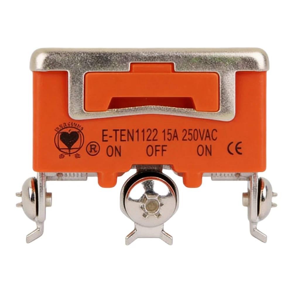 E-TEN1122 3 Position SPST Rocker Switch for Toggle Use Rated 15A 250V with Secure 12MM Mounting Hole and Self Locking Feature