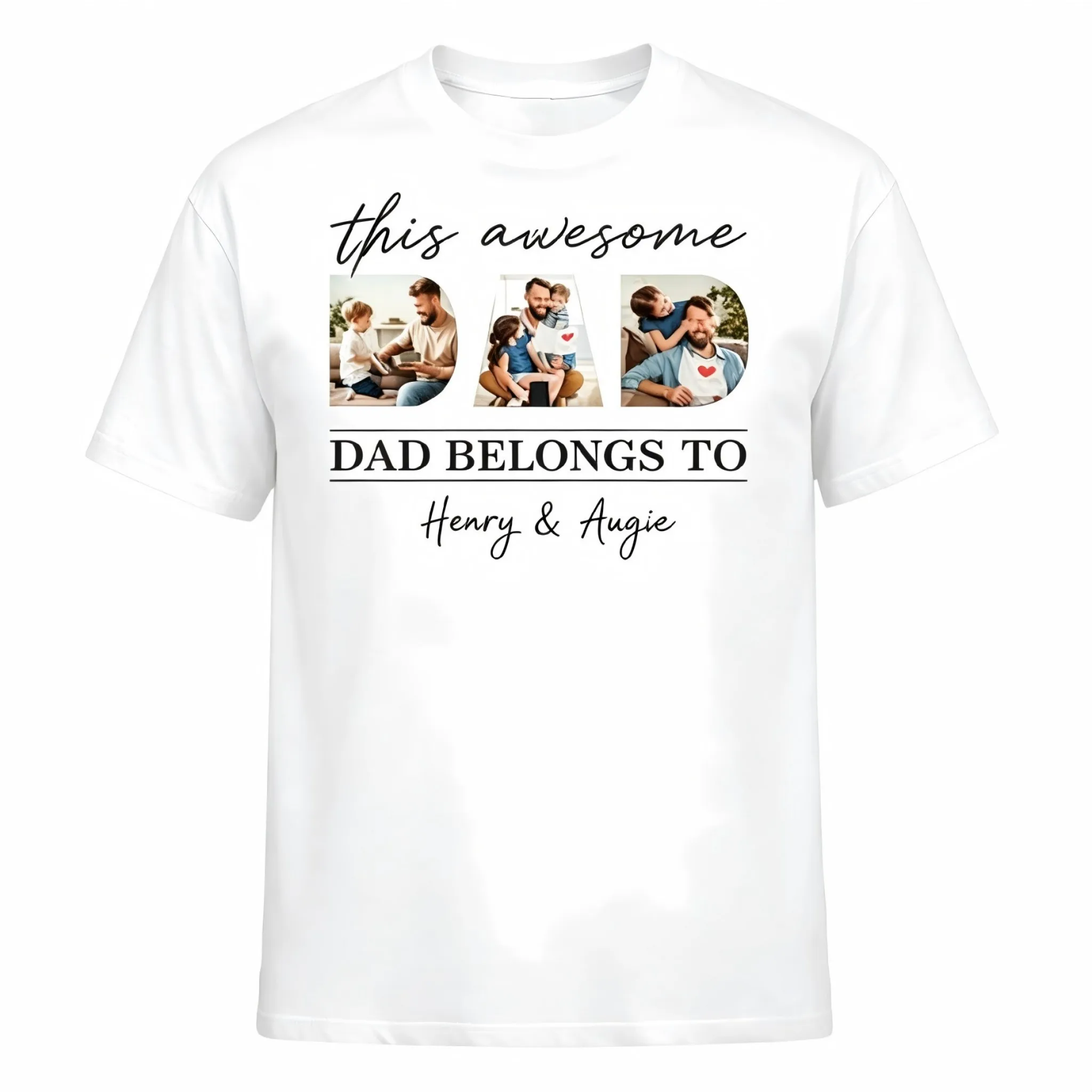 

Custom Photo Shirt for Dad - Personalized Father’s Day Birthday Gift from Daughter Son Wife