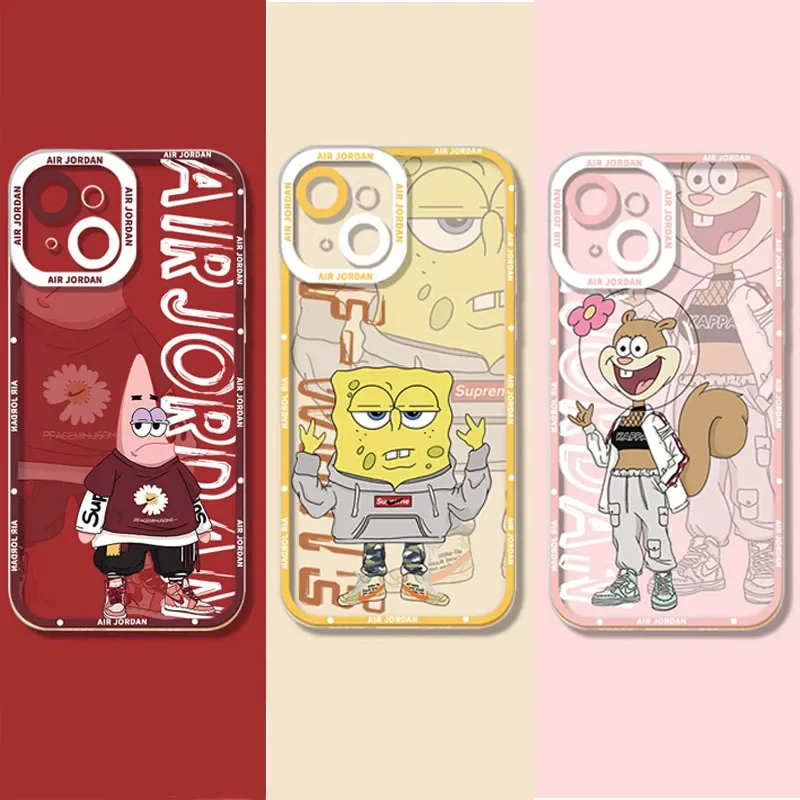 Etui typu SpongeBob- Clear Patricks Star do Xiaomi Redmi Note 12 Turbo 12S 11 Pro Plus 11S 10S 9S 10 9 8 7 6 10C K60 Pro K60E