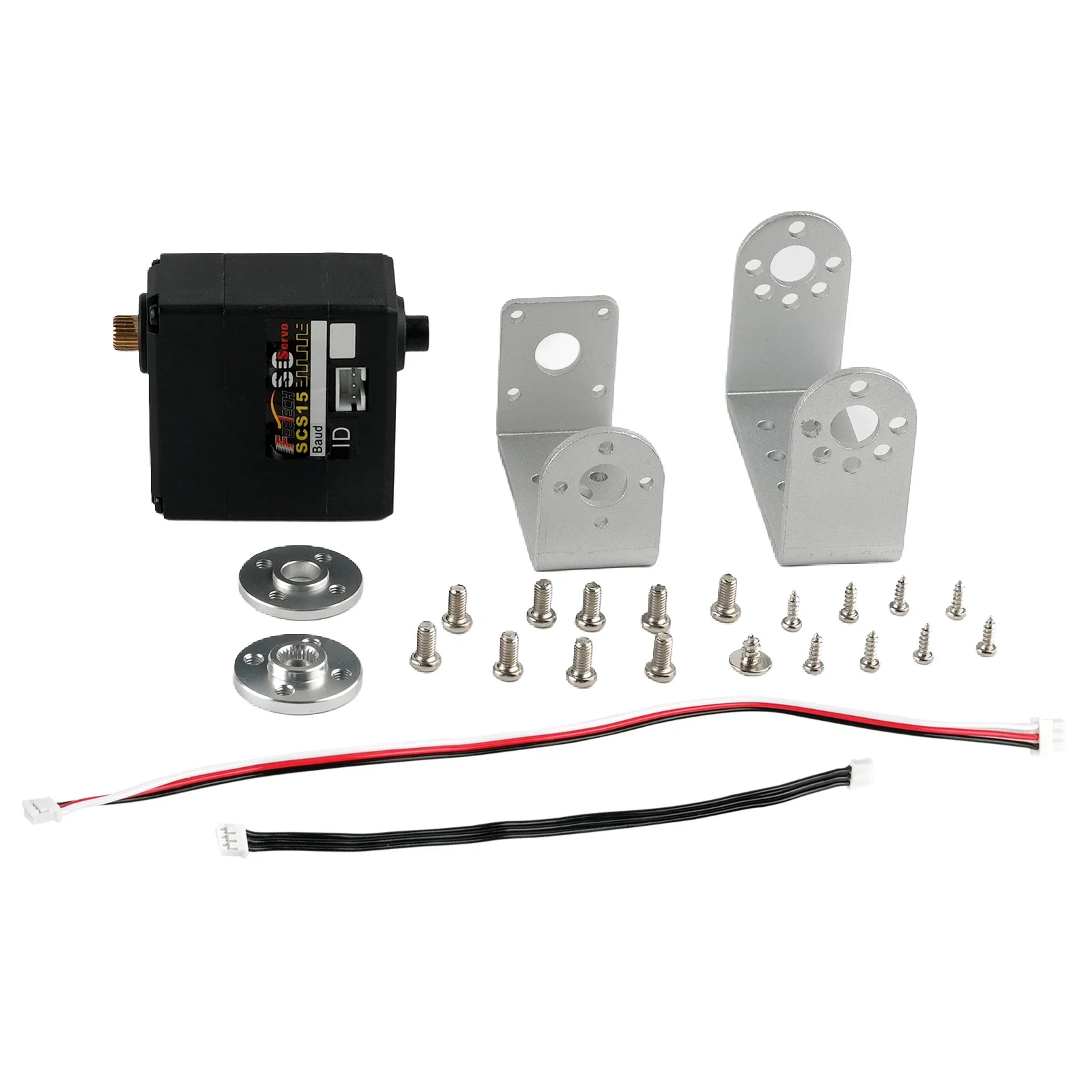 Servo de bus série double axe Feetech 15KG SCS15 180 °   Services TTL de retour de position de support de moteur contrôlable d'angle pour le modèle de robot