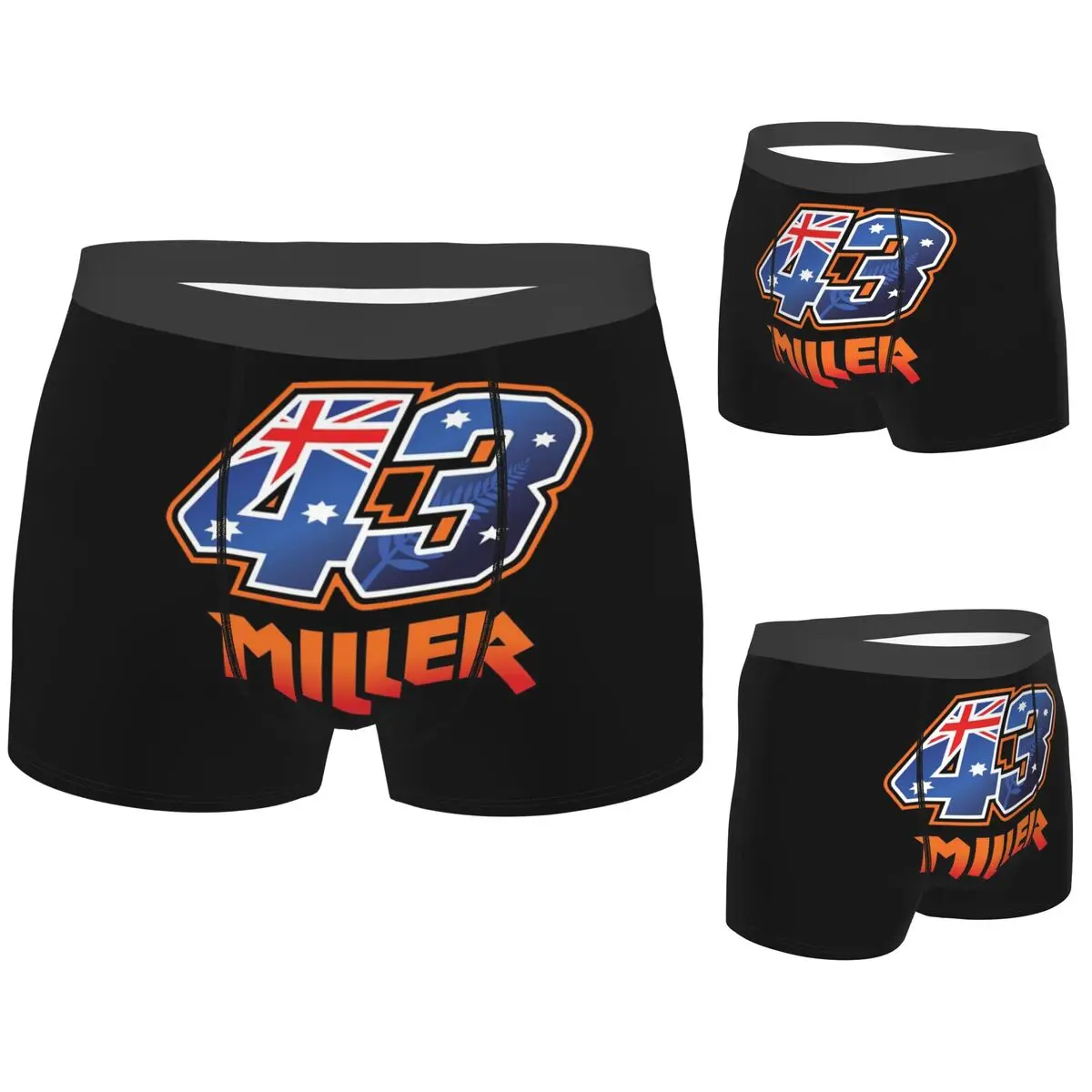 

Boxer Underpants Shorts Jack Miller Number 43 Panties Men Breathable Underwear for Homme Man Boyfriend Gift