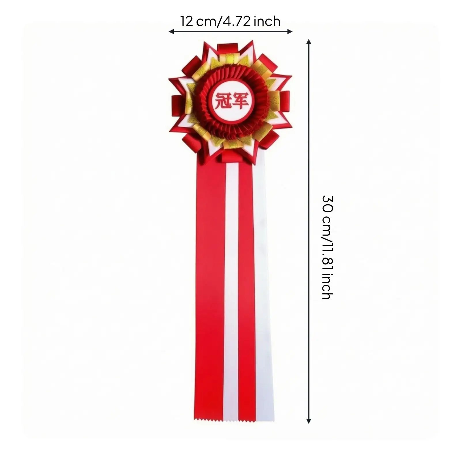 Multi-layer Satin Ribbon Badge Medal for Award Ceremony Honor Presentation with Rosette