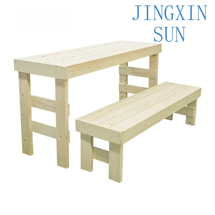 Portable Sauna Bench Natural Cedar Wood Patio Seating 160x52x69cm for 4 Person Spa Bathroom