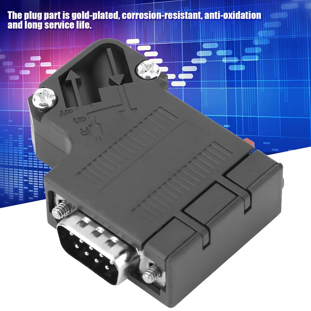 DP Profibus Connector DP Profibus Adapter 6ES7972-0BA41-0XA0 35° DP Profibus Connector Fit for Siemens DP Profibus Adapter