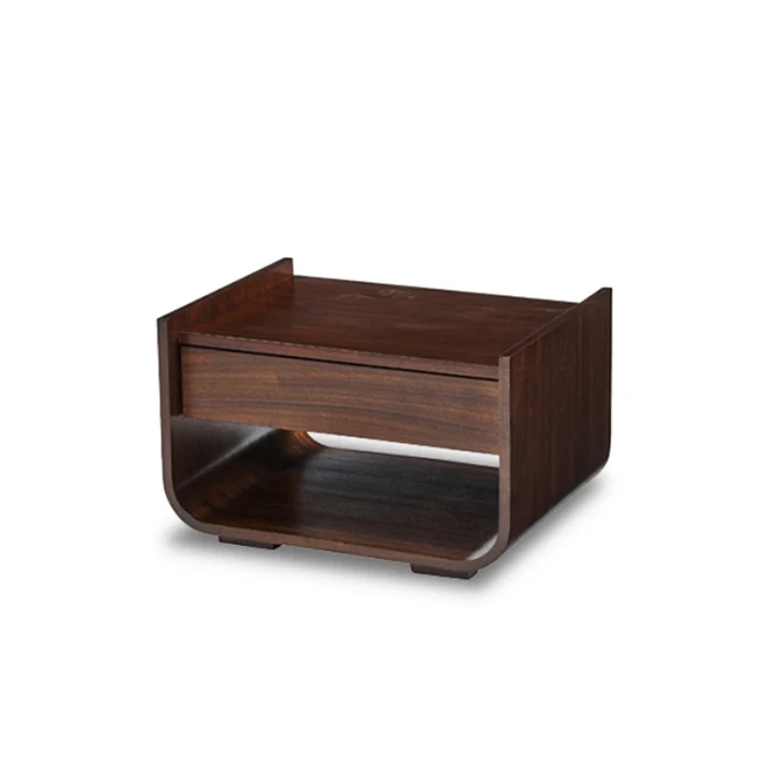 Simar bed modern minimalist bed bedroom furniture combination bedside table model bed walnut solid wood