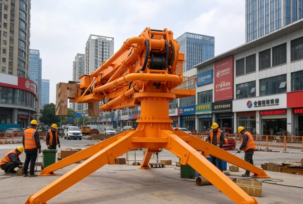 Spider Concrete Placing Boom Lightweight Concrete Distributor for Construction Sites Crane Lifted Placing Arm