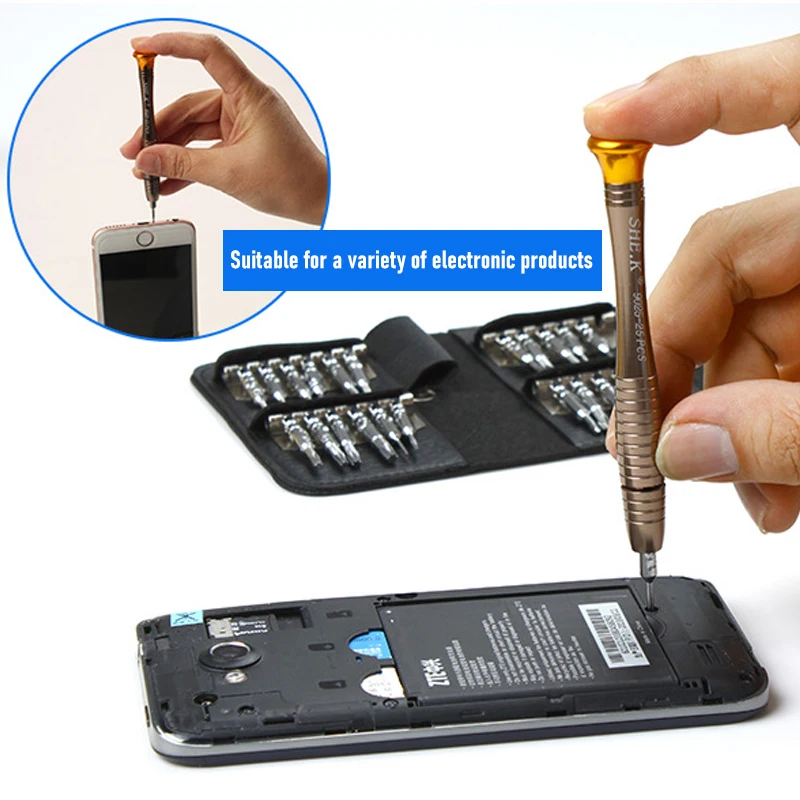 Mini-Präzisions schrauben dreher 25 in 1 Magnets atz elektronischer Torx-Schrauben dreher öffnen Reparatur werkzeug Kit für iPhone Kamera Uhr PC