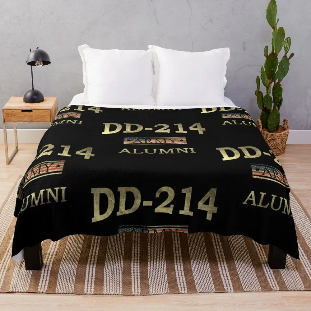 

DD 214 Army Alumni Throw Blanket Foldable Soft Warm Blanket for Outdoor Use