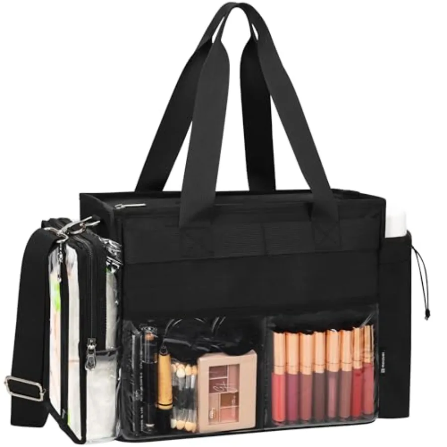 

Extra Large Makeup Bag Makeup Artist Kit Bag with Divider Professional Cosmetic Bag Organizer Hair Stylist Organizer Bag Mobile