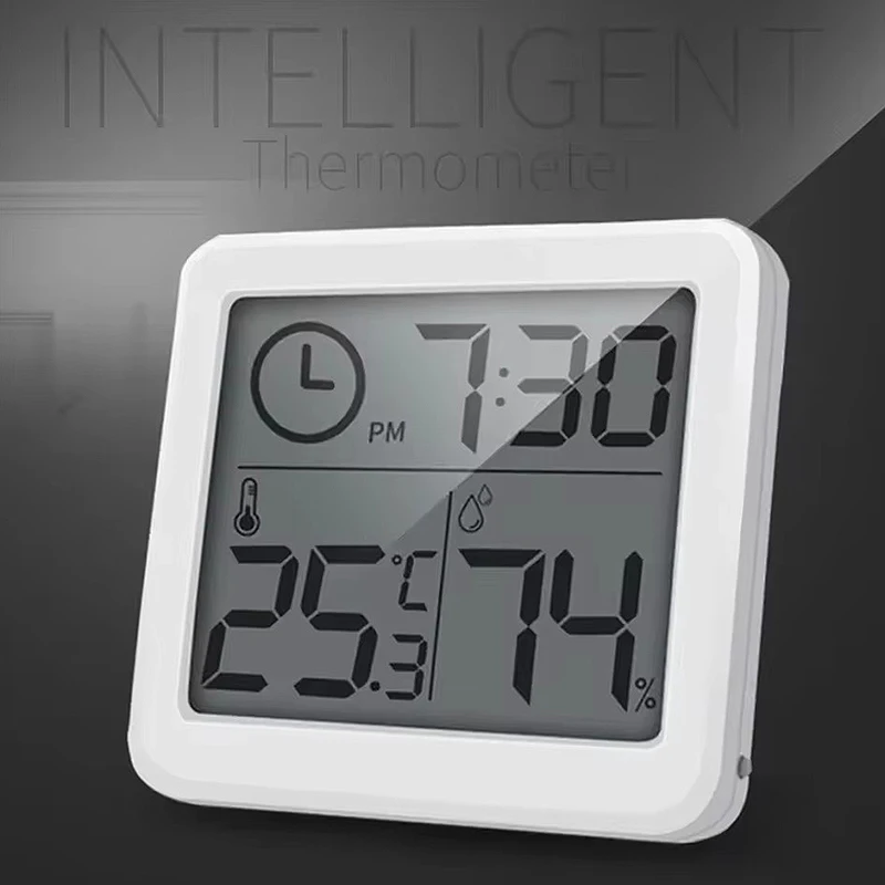 Multifunction ElectronicTemperature 3.2inch Large LCD Screen Humidity Table Clock Automatic Monitoring Desk Clock