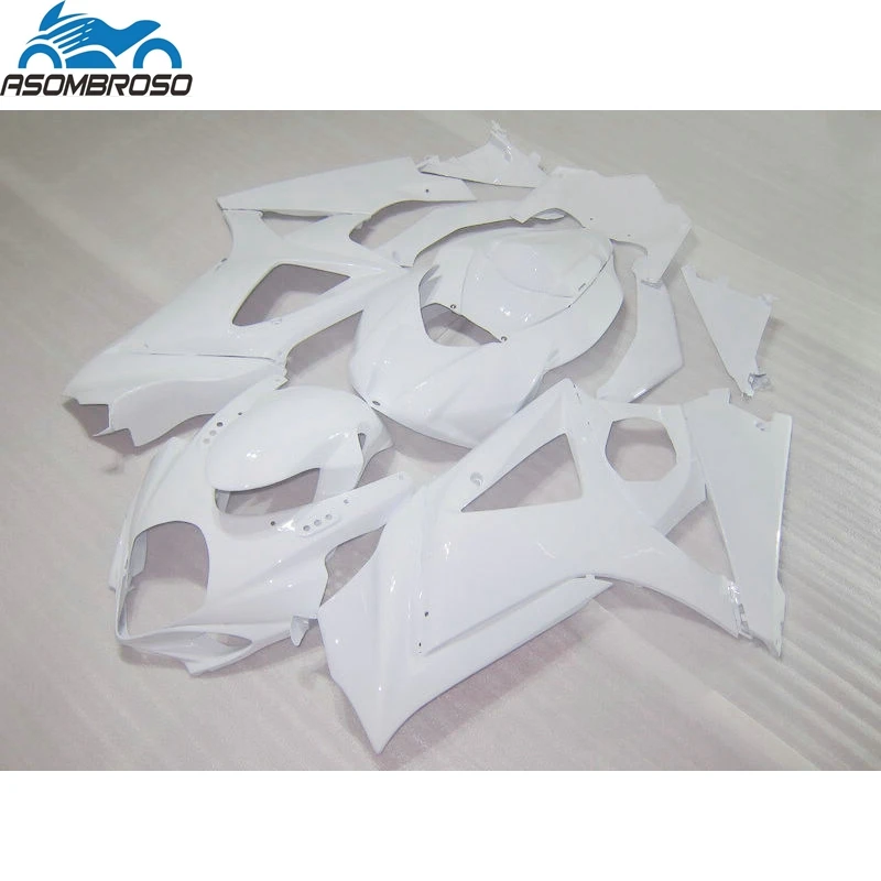 New arrival bodywork Fairing kit for SUZUKI K7 GSXR 1000 2007 2008 pure white plastic racing gsxr1000 fairings FM30