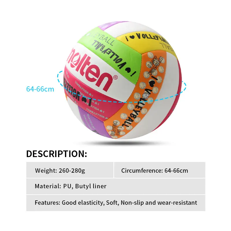 Molten New Volleyball Standard Size 5 PU Material Soft Touch High Quality Indoor Outdoor Sports Competition Training Balls