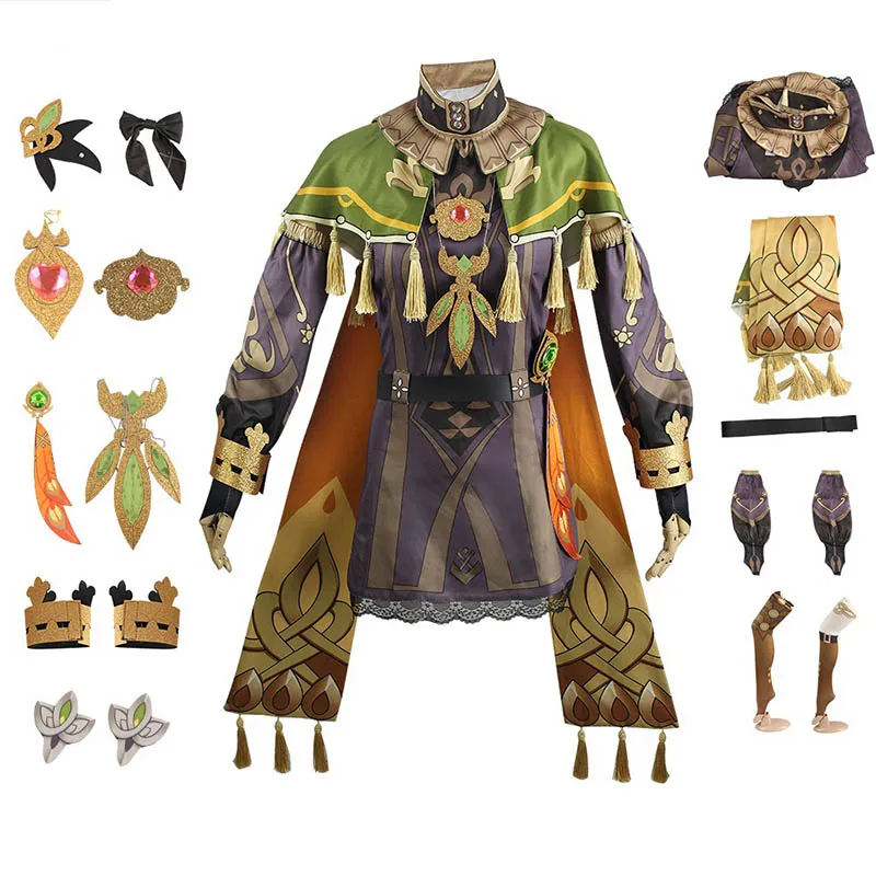 

Collei Cosplay Costume Sumeru Dendro Avidya Forest Ranger Trainee Cosplay Costume Comics Collei Dress with Wig