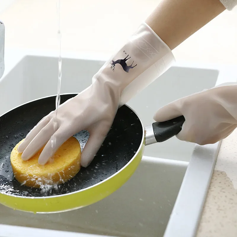 Kitchen Dish Washing  Household Dishwashing Gloves Rubber Gloves For Washing Clothes Cleaning Gloves For Dishes