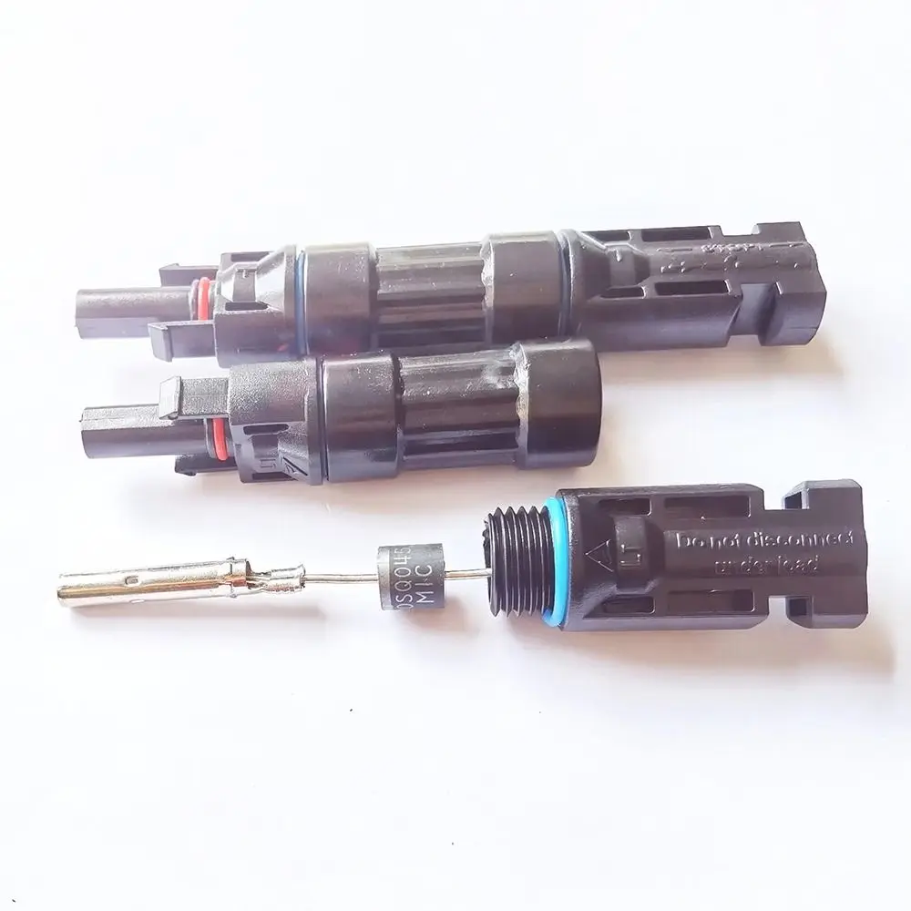1Pcs 10A 15A 20A 30A Photovoltaic Diode Connector Copper Tin Plated Contact IP67 Waterproof Solar Panel Diode Connector