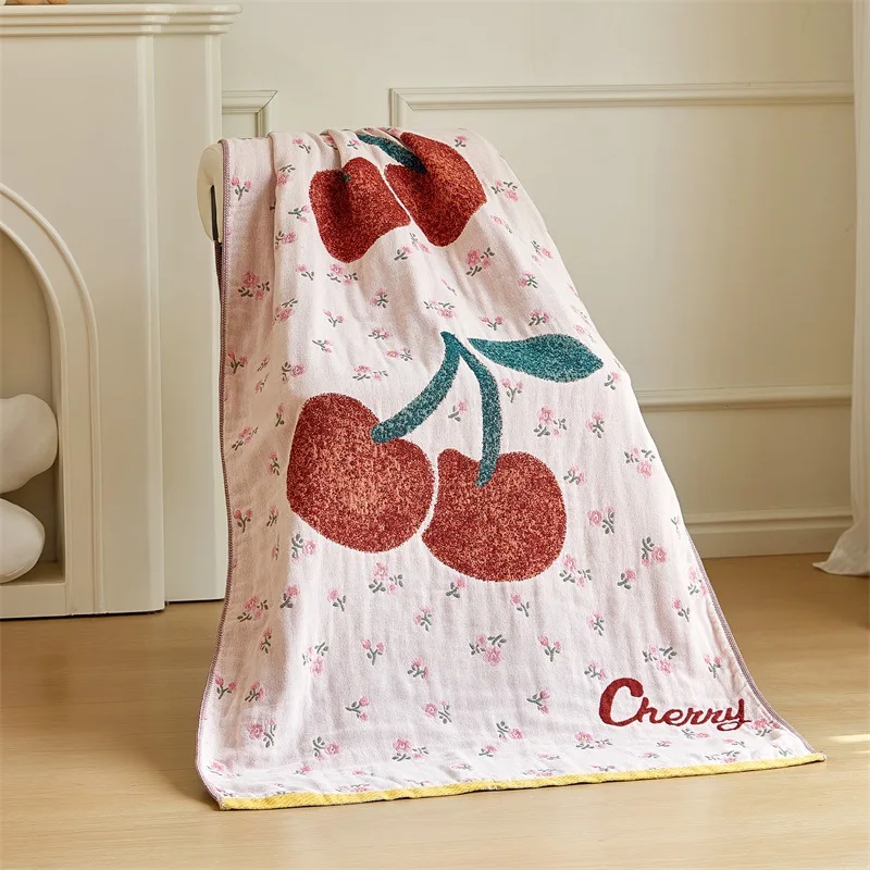 منشفة حمام شاش كرتونية، للأطفال والكبار، 4 طبقات من القطن الشاش، رقيقة، جاكار، 80*160 سم، 13 طراز، جودة عالية #6